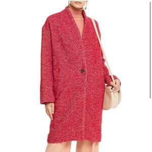 NWOT IRO Irinia Red Wool Blend Coat 34